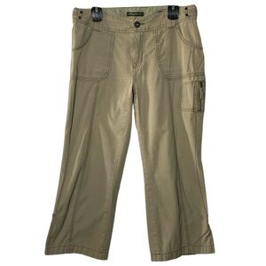 Eddie Bauer Hiking Pants Womens 8 Faded Green Blakely Fit Ripstop Crop
